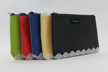 Load image into Gallery viewer, Sicily Lace Trim Medium Clutch Purse Pouch - PillowKate
