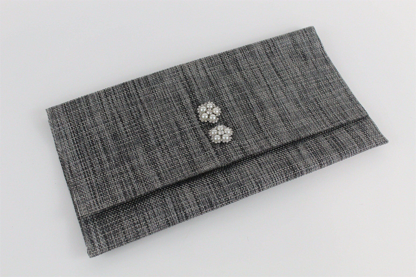 Talia Black Gray Clutch Purse - PillowKate