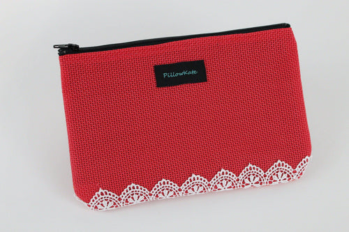 Sicily Lace Trim Medium Clutch Purse Pouch - PillowKate