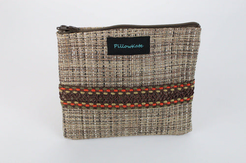 Brookleen Brown Tweed Small Pouch - PillowKate