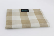 Load image into Gallery viewer, Raniah Tan Cream Plaid Medium Clutch Purse Pouch - PillowKate
