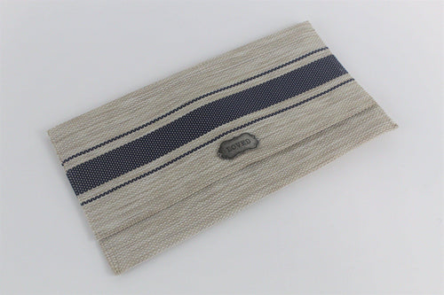 Mara Beige Blue 'Loved' Clutch Purse - PillowKate