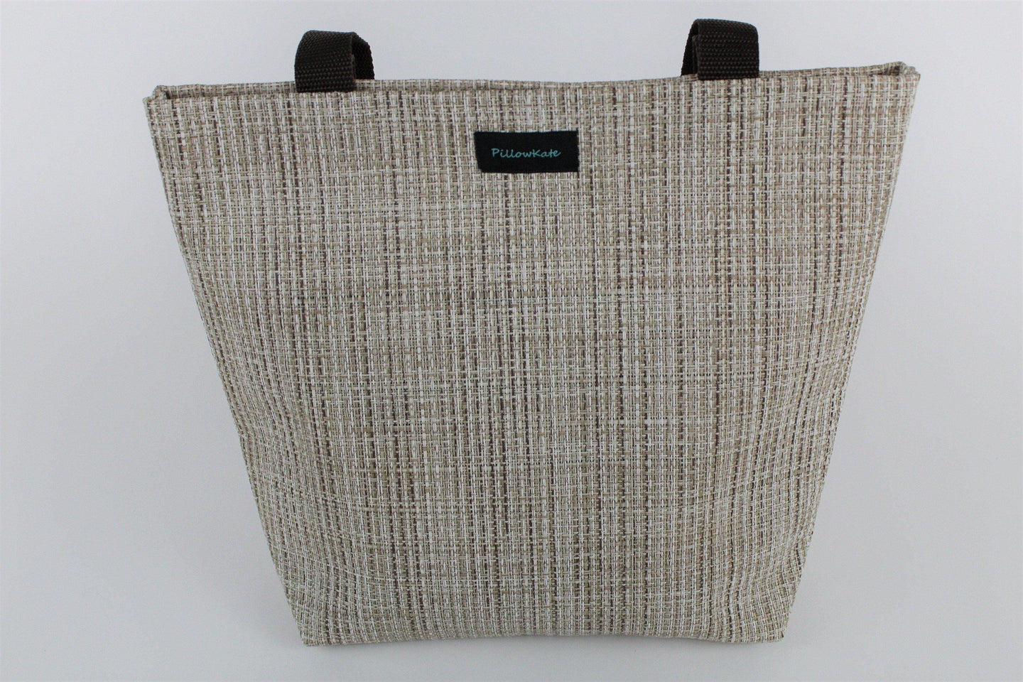 Kelleah Brown Tweed Medium Totebag - PillowKate