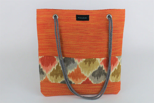 Lola Orange Medium Totebag - PillowKate