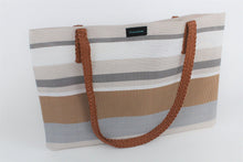 Load image into Gallery viewer, Anisa Neutral Large Striped Totebag - PillowKate
