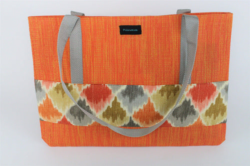 Jinja Orange Large Totebag - PillowKate