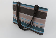 Load image into Gallery viewer, Jolene Multi Color Striped Large Totebag - PillowKate
