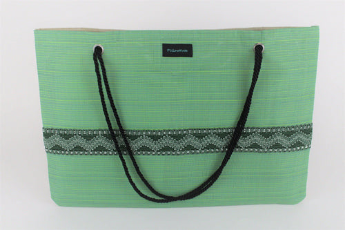 Leone Green Beige Large Totebag - PillowKate