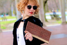 Load image into Gallery viewer, Pia Brown Red Clutch Purse - PillowKate
