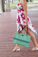 Load image into Gallery viewer, Leone Green Beige Large Totebag - PillowKate
