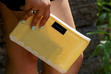 Load image into Gallery viewer, Sicily Lace Trim Medium Clutch Purse Pouch - PillowKate
