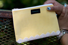 Load image into Gallery viewer, Sicily Lace Trim Medium Clutch Purse Pouch - PillowKate
